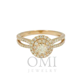 14K GOLD ROUND DIAMOND CIRCLE RING 2.55 CT