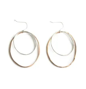 14K Large Mixed Metal Earrings