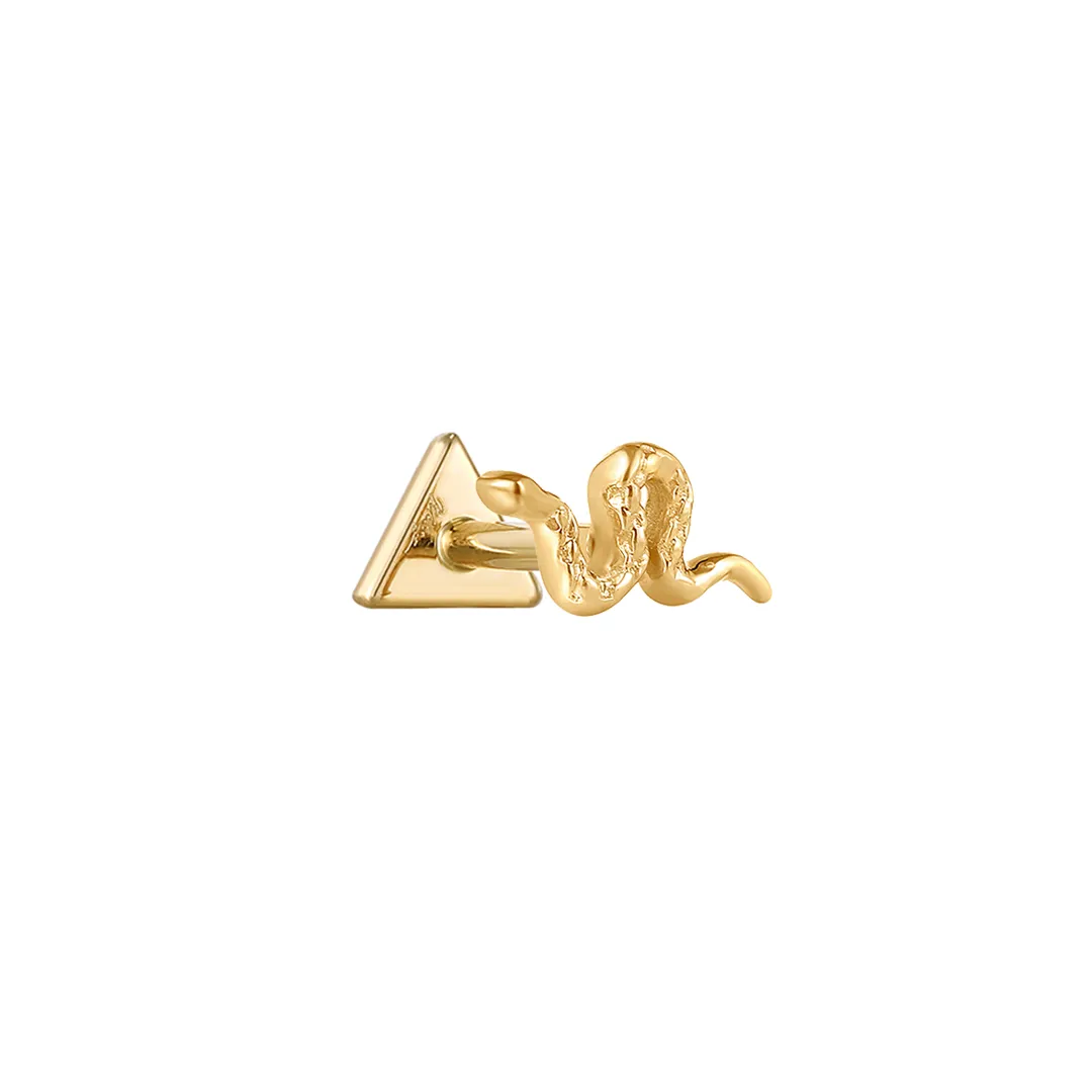 14k Serpent Stud