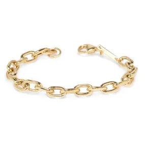 14k XXL Square Oval Link Chain Bracelet