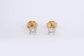 14K Yellow Gold 0.46ctw Diamond Stud Earrings (0.80g.)