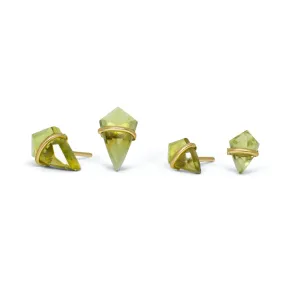 18K Kite Stud Earrings in Peridot