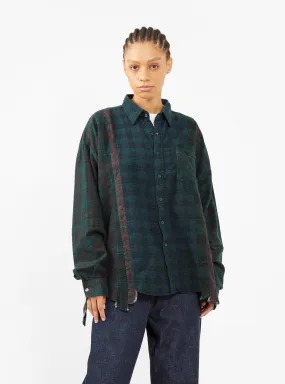 7 Cuts Wide Over Dye Shirt Green