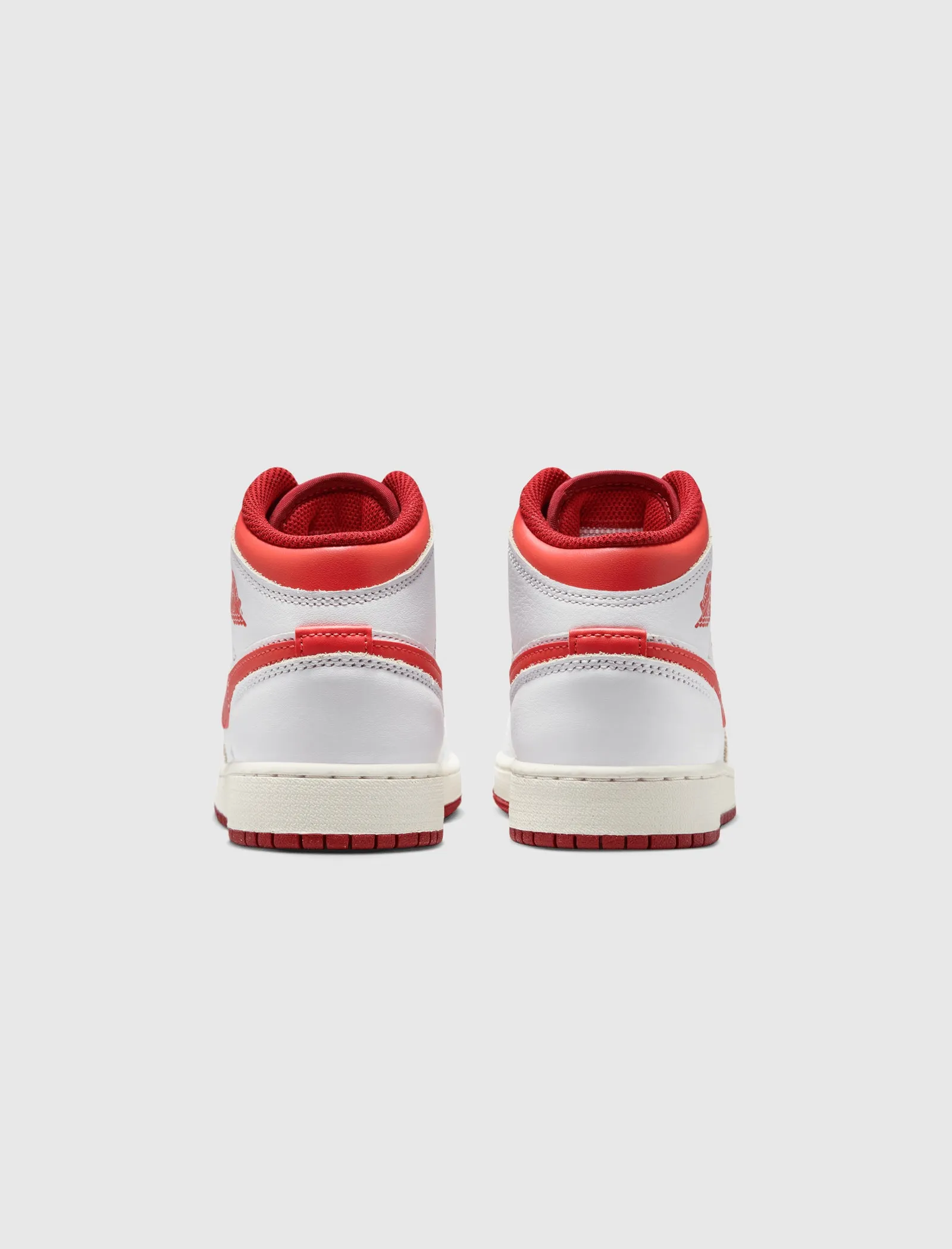 AIR JORDAN 1 MID "WHITE/DUNE RED" GS