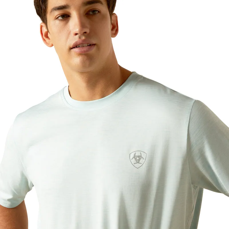 'Ariat' Men's Charger Crestline T-Shirt - Iced Aqua