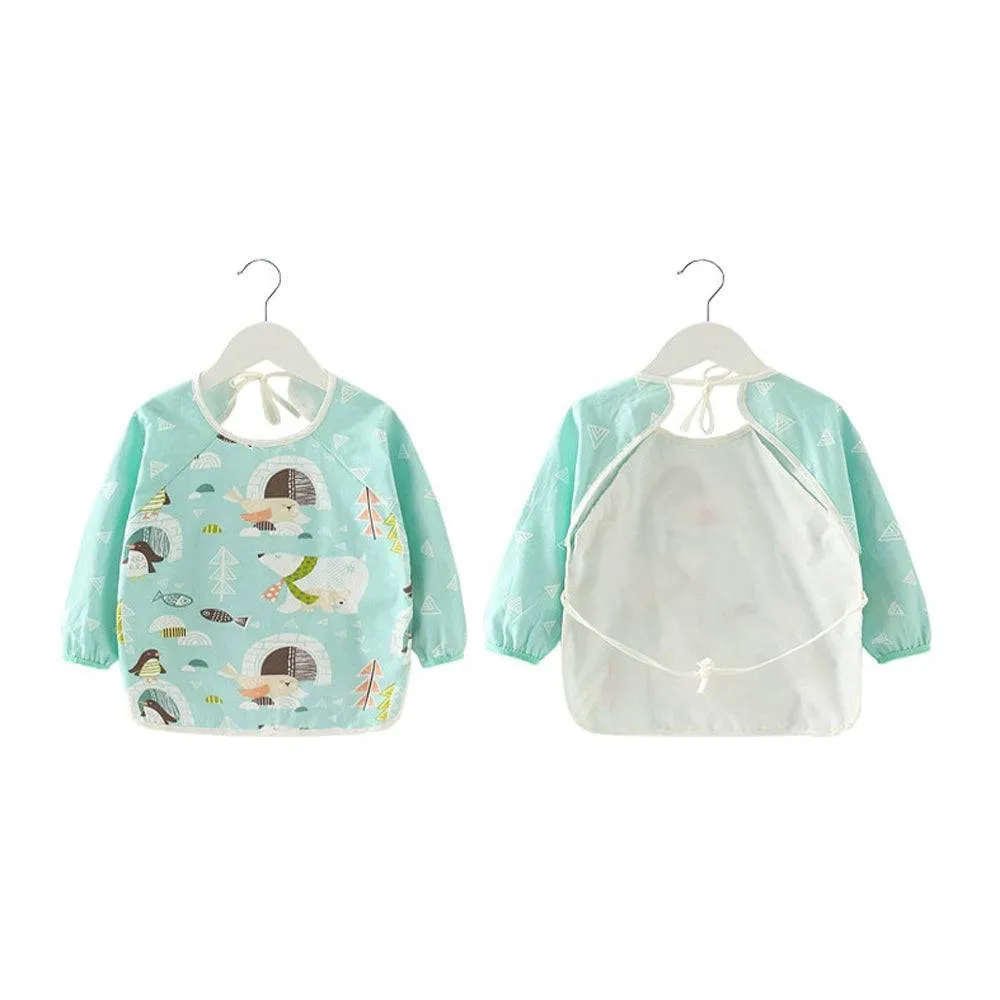 Baby Long Sleeve Apron Smock Bib Cars & Scooters