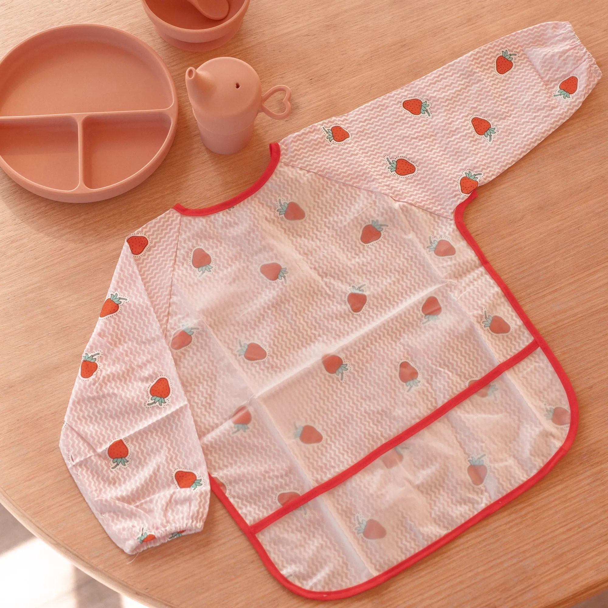 Baby Long Sleeve Apron Smock Bib Forest Friends