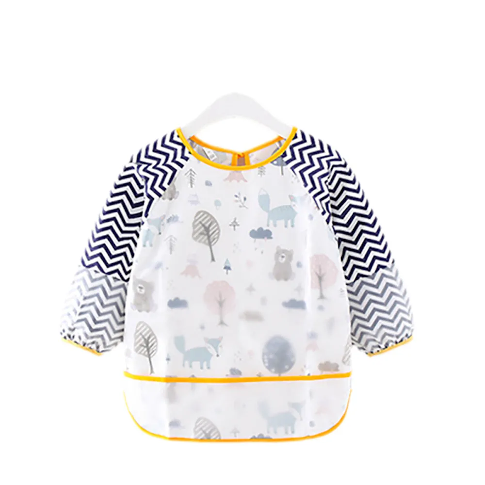 Baby Long Sleeve Apron Smock Bib Forest Friends