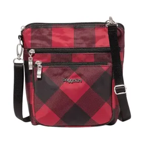 Baggallini Women's Modern Pocket CrossBody - Red Buffalo Plaid