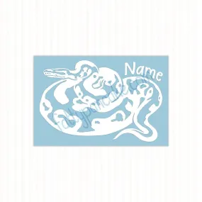 Ball Python Design Decal, Waterproof Vinyl Decal, Cute Snake Reptile Gift