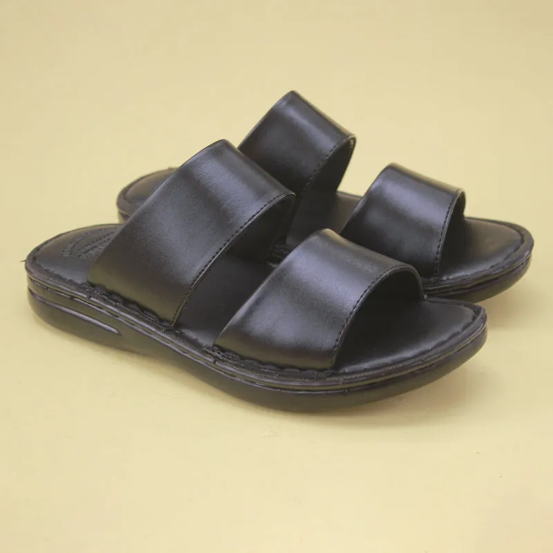 Black medicated slippers