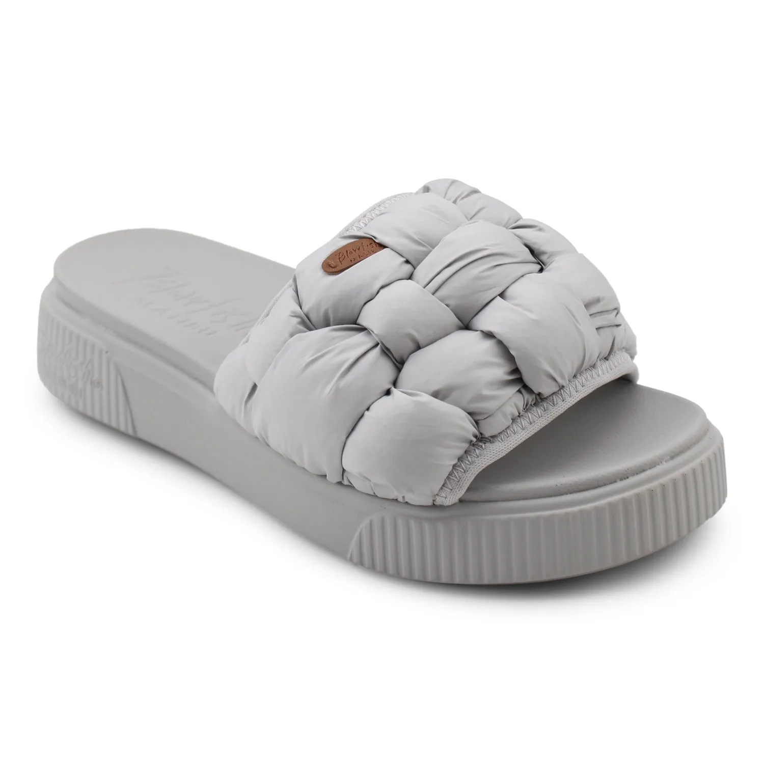 'Blowfish Malibu' Women's Darcy Slide - Light Grey Puffy Nylon