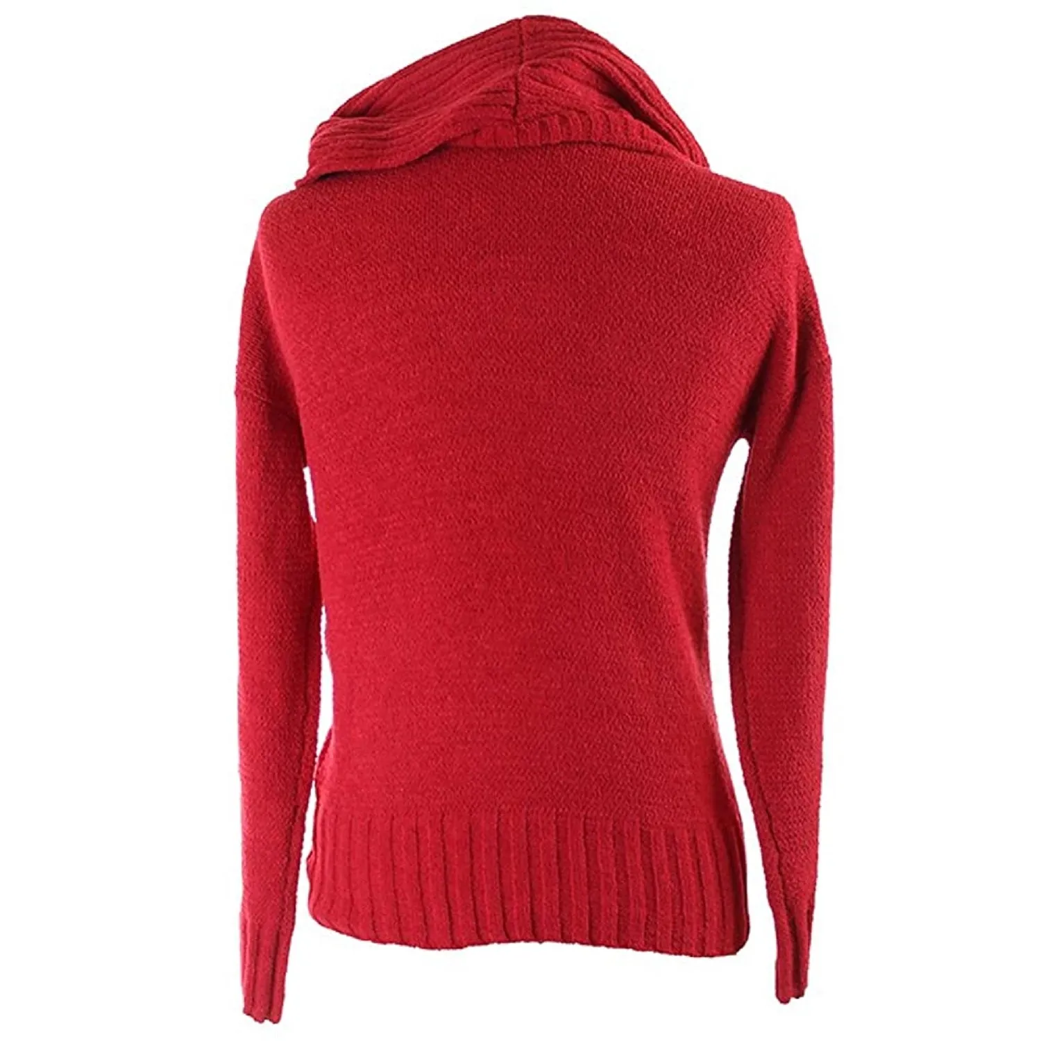 Charter Club Petite Women's ringed Detachable-Collar Sweater, Red, PS