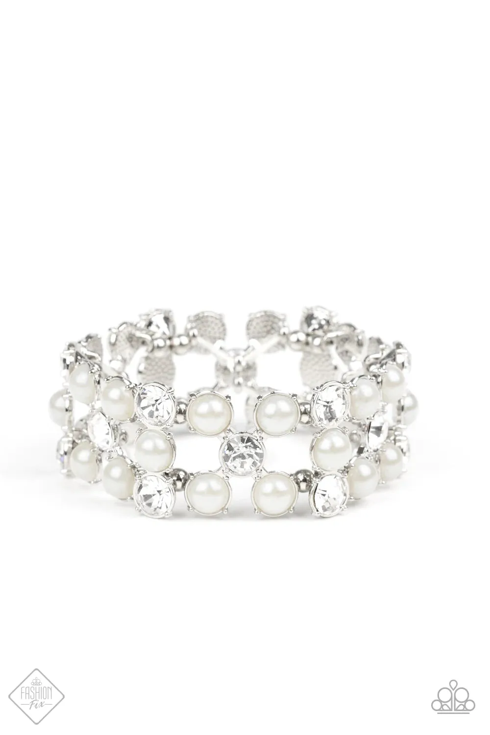 Diamonds and Debutantes White-Bracelet