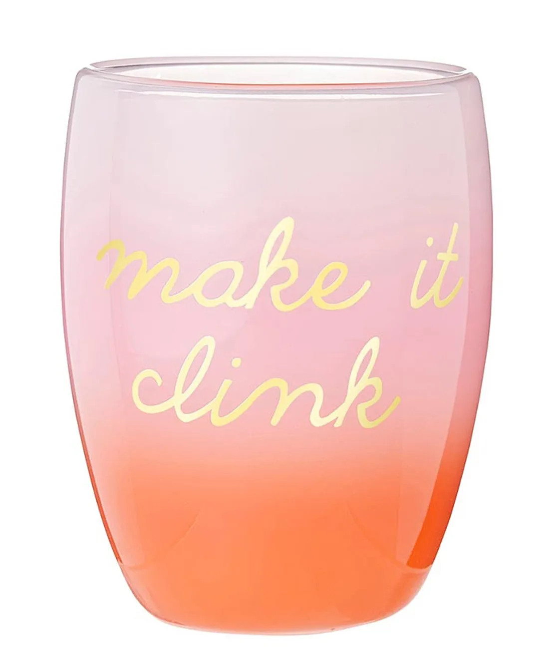 Double-Wall Stemless Wineglass - Make It Clink