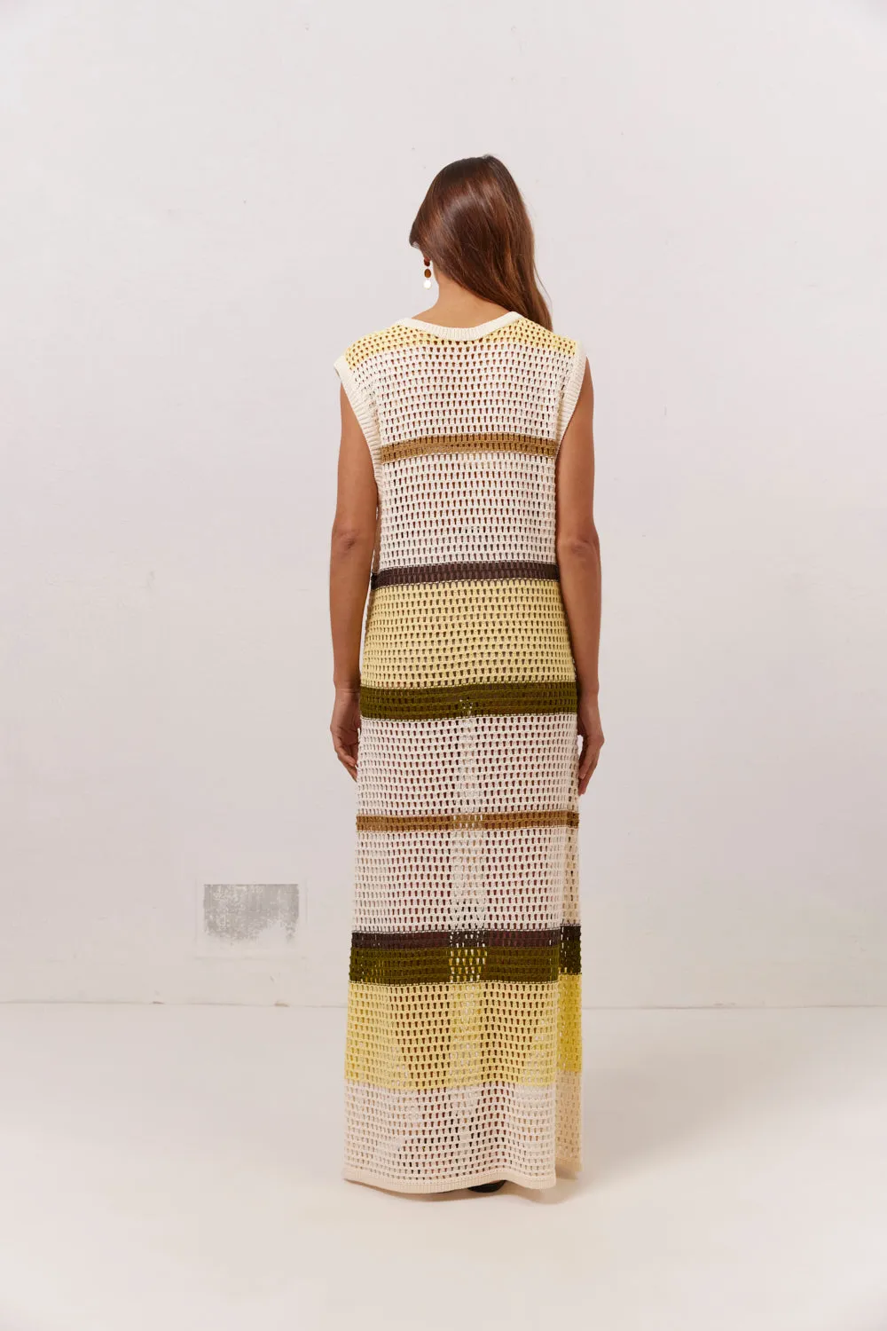 Ezra Knit Maxi Dress Yellow