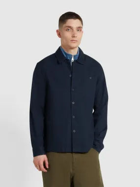 Firmin Relaxed Fit Overshirt In True Navy