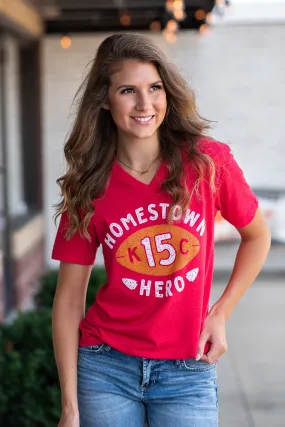 Flint & Field Homestown Hero Short Sleeve Shirt : Red