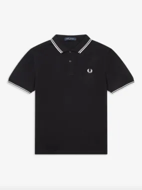 Fred Perry Twin Tipped Shirt/Black/Porcelain - SS23 CORE