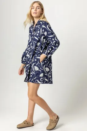 FULL SLEEVE BUTTON FRONT SHIRT DRESS - LILLA P