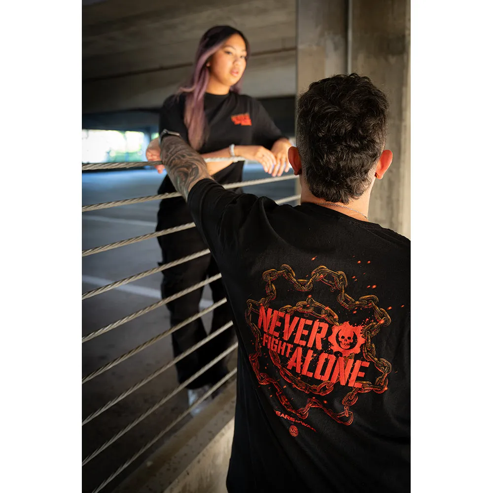 Gears of War "Never Fight Alone" Year 2 T-shirt designed by Matt Ryan Tobin