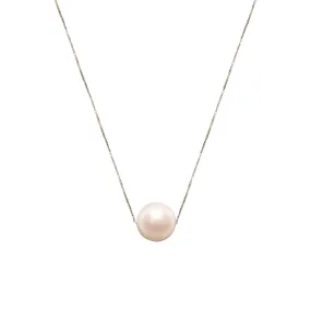 Gold-filled Solitaire Pearl Necklace