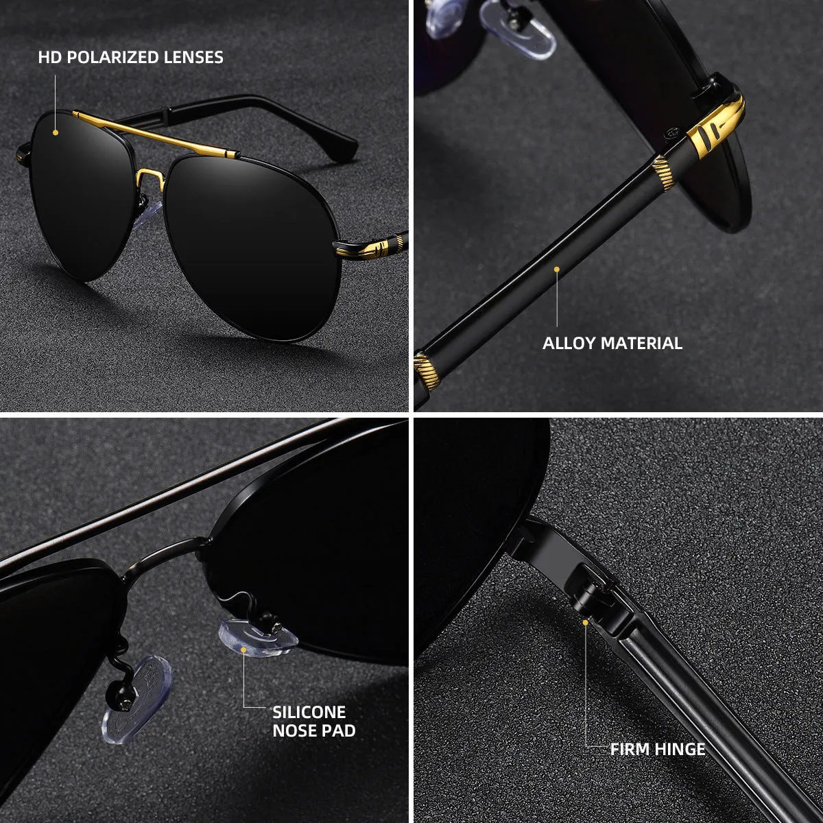 INSTOCK - New polarized high-end driving mirror men's sunglasses.