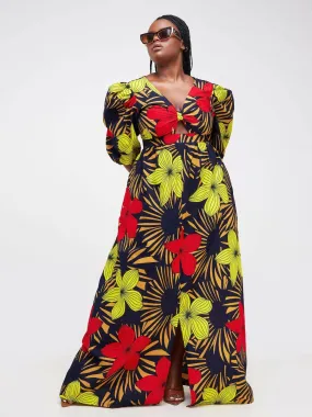 Izulu Shujaa Maxi Dress - Yellow