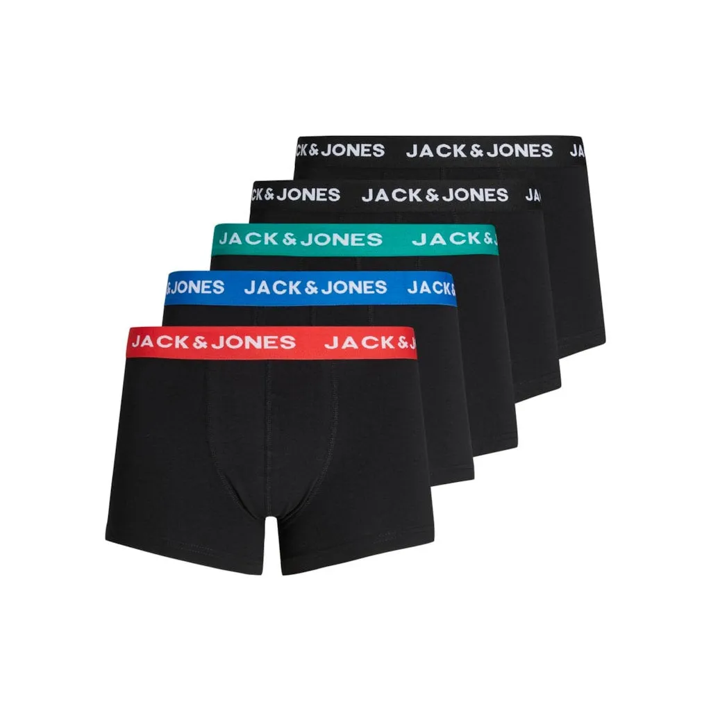 Jack & Jones Mens Boxer Shorts/ Trunks (5-Pack)