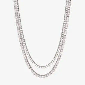 Moissanite Tennis Chain Set (3MM and 2MM)