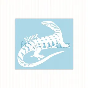 Nile Monitor Decal, Waterproof Vinyl Decal, Cute Snake Reptile Gift