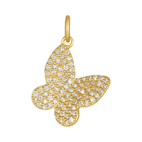 Pave Diamond Butterfly Charm