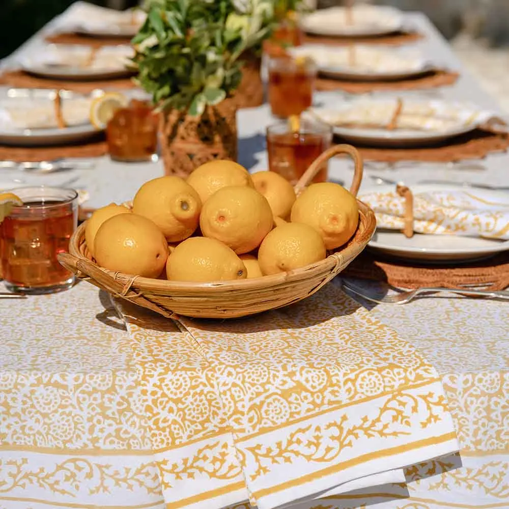 Pomegranate Tapestry Marigold Tablecloth - 55x55