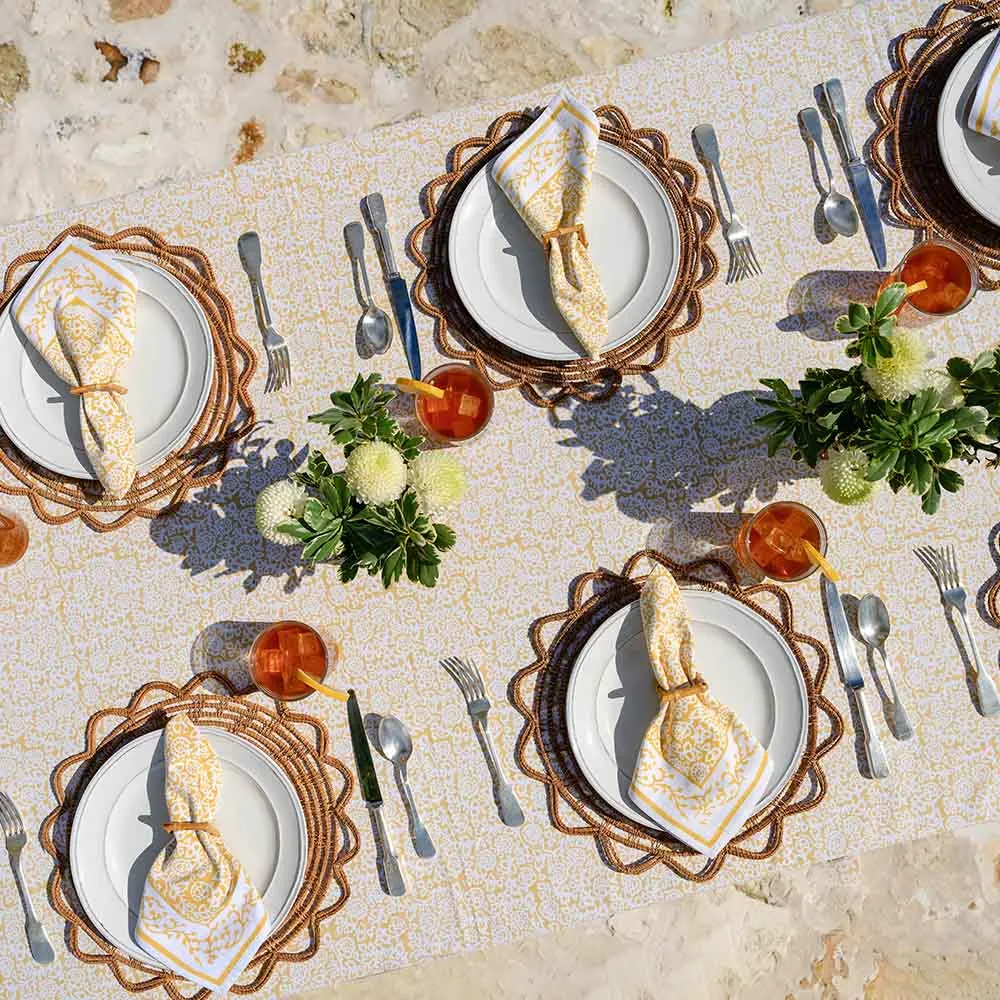 Pomegranate Tapestry Marigold Tablecloth - 55x55