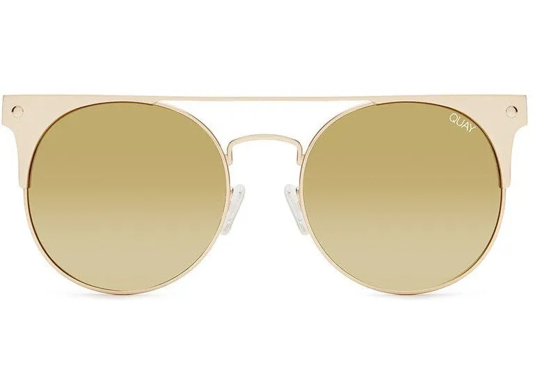 Quay The In Crowd Gold Sunglasses