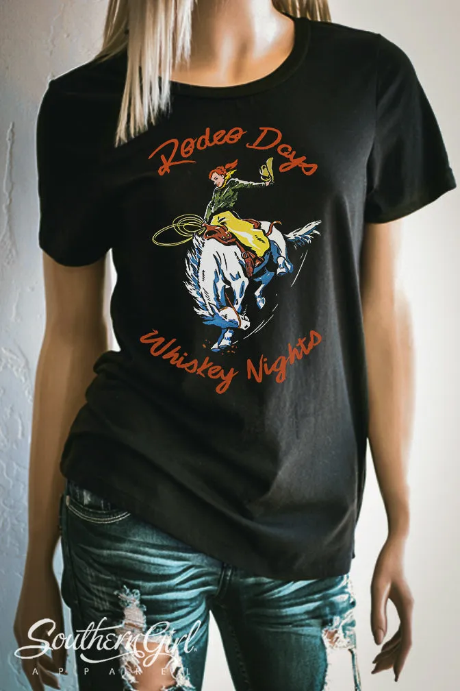 Rodeo Days Whiskey Nights T-Shirt