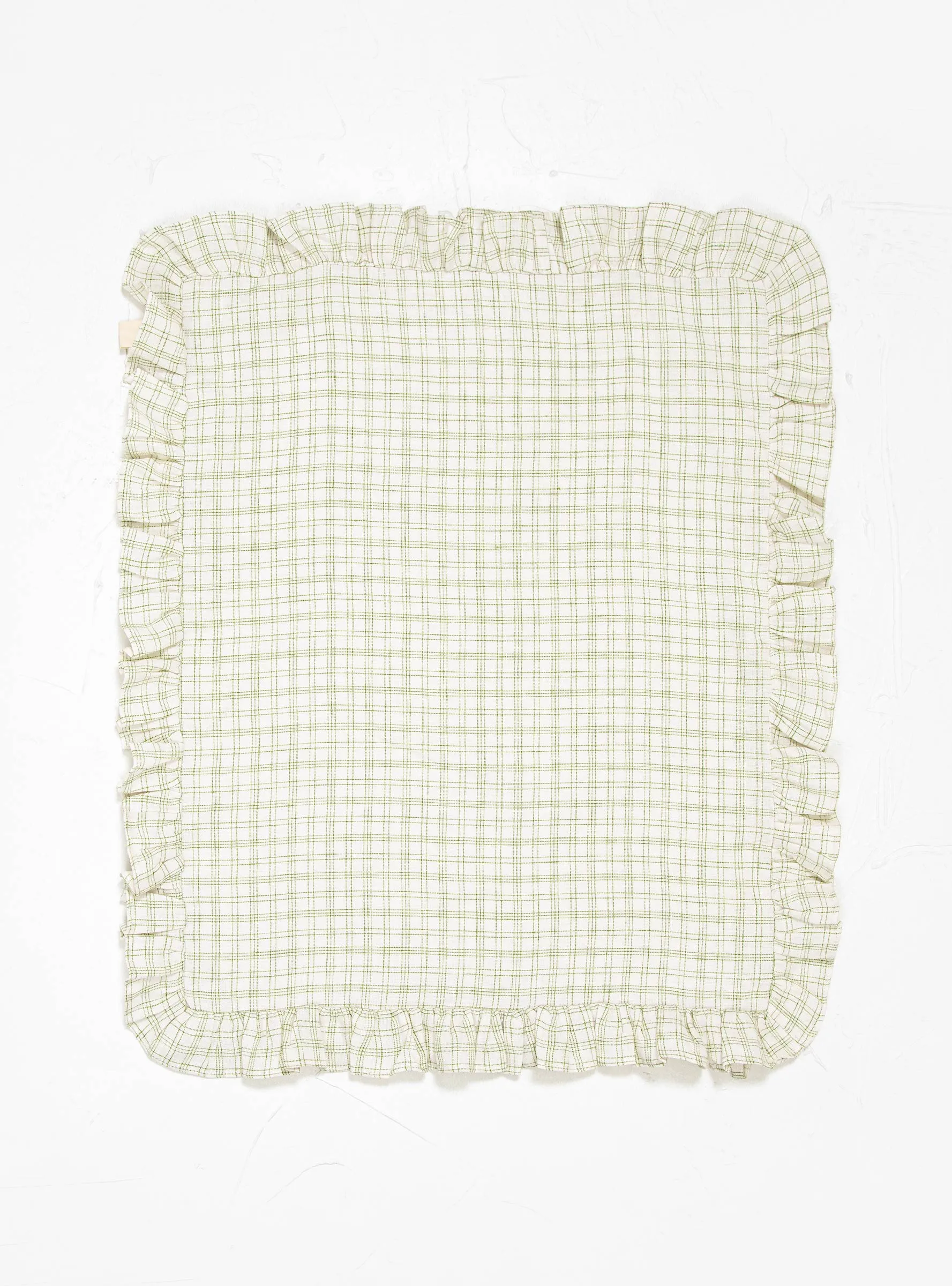 Vanukas Tea Towel Off White & Green Check