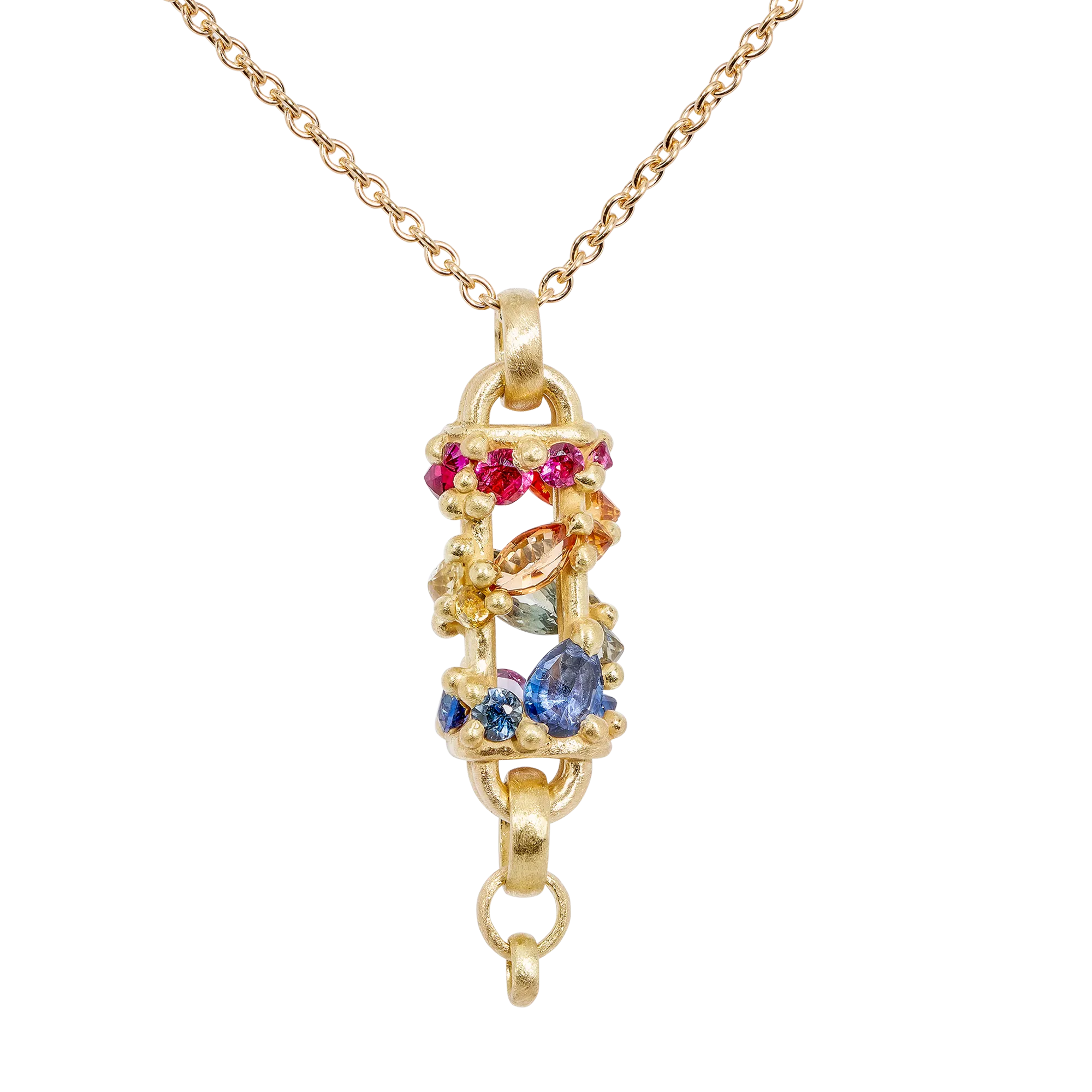 Vertical Rainbow Fontaine Necklace - 11122