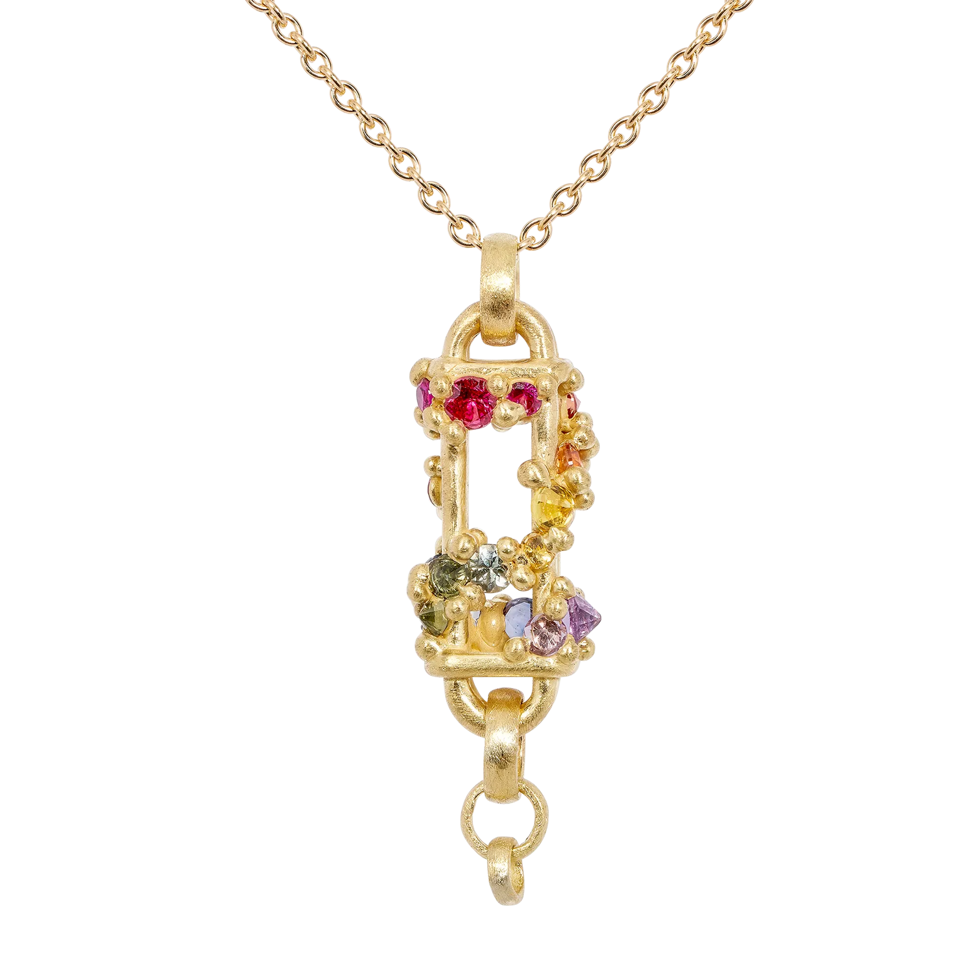 Vertical Rainbow Fontaine Necklace - 11122