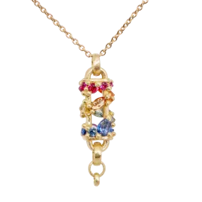 Vertical Rainbow Fontaine Necklace - 11122