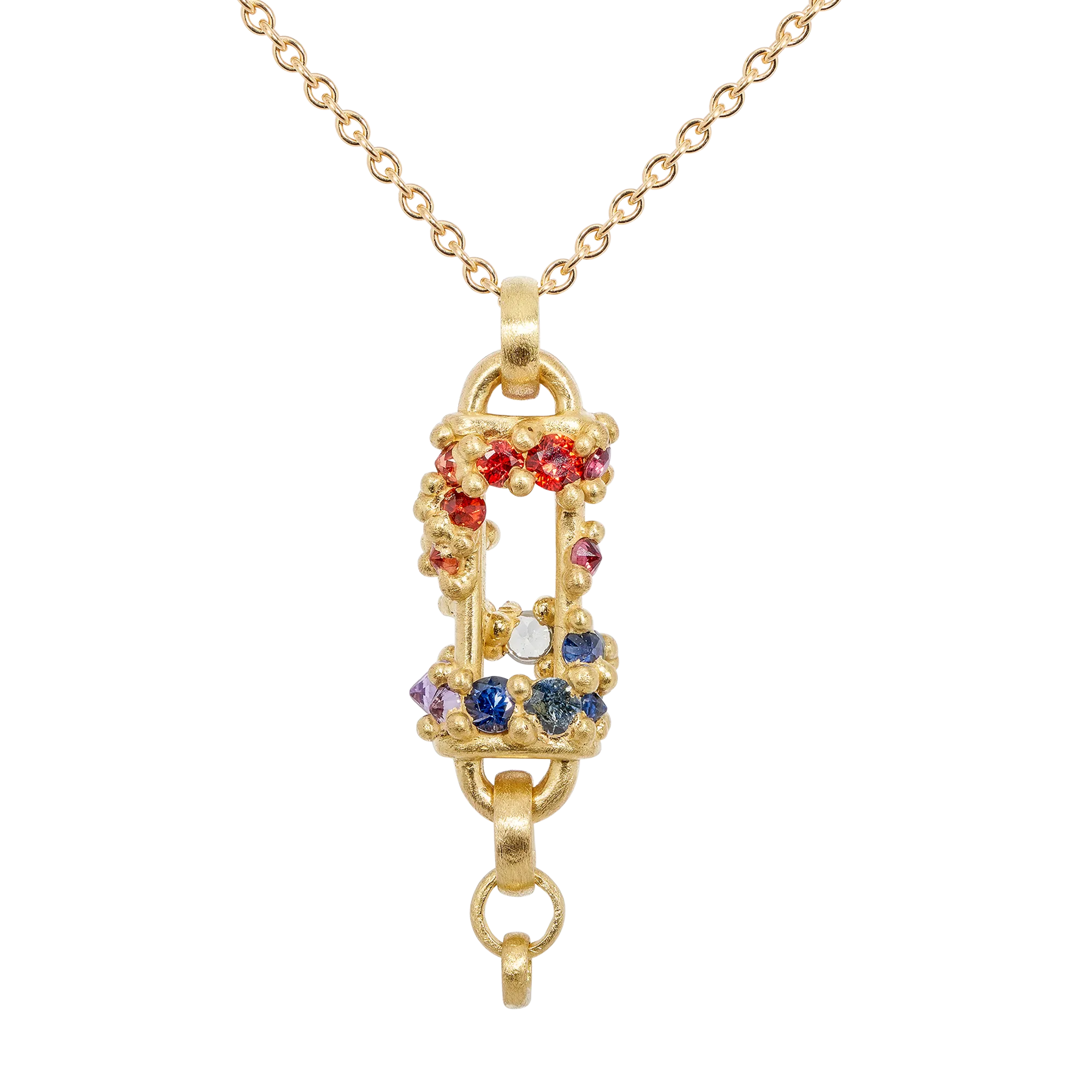 Vertical Rainbow Fontaine Necklace - 11122