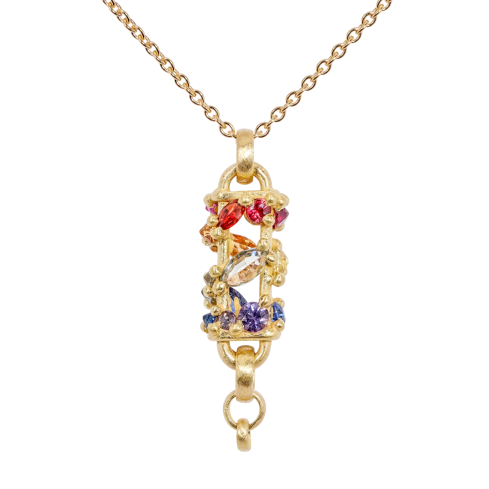 Vertical Rainbow Fontaine Necklace - 11122