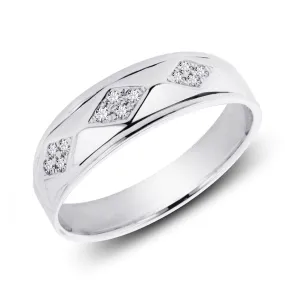 White Gold Diamond Men's Ring