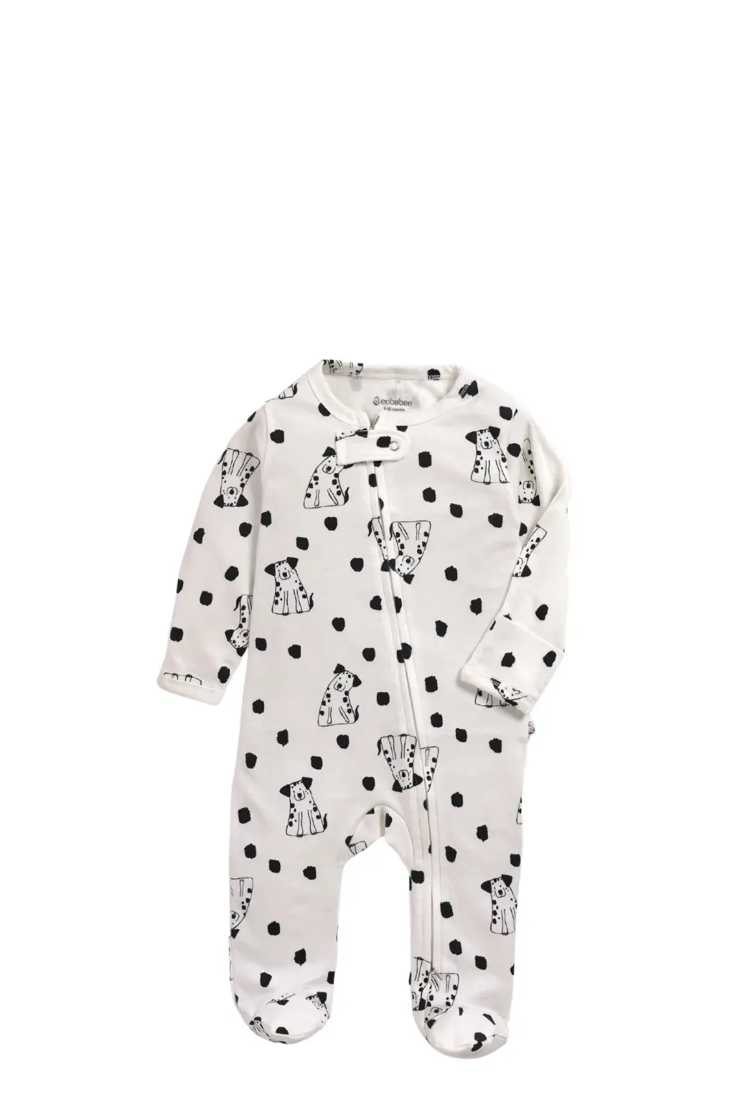 White zipper sleepsuit with cap  for baby