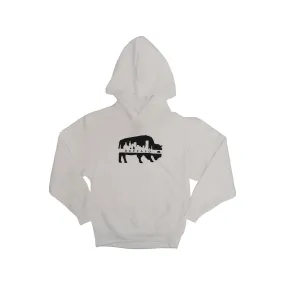 Youth Buffalo Skyline White Hoodie