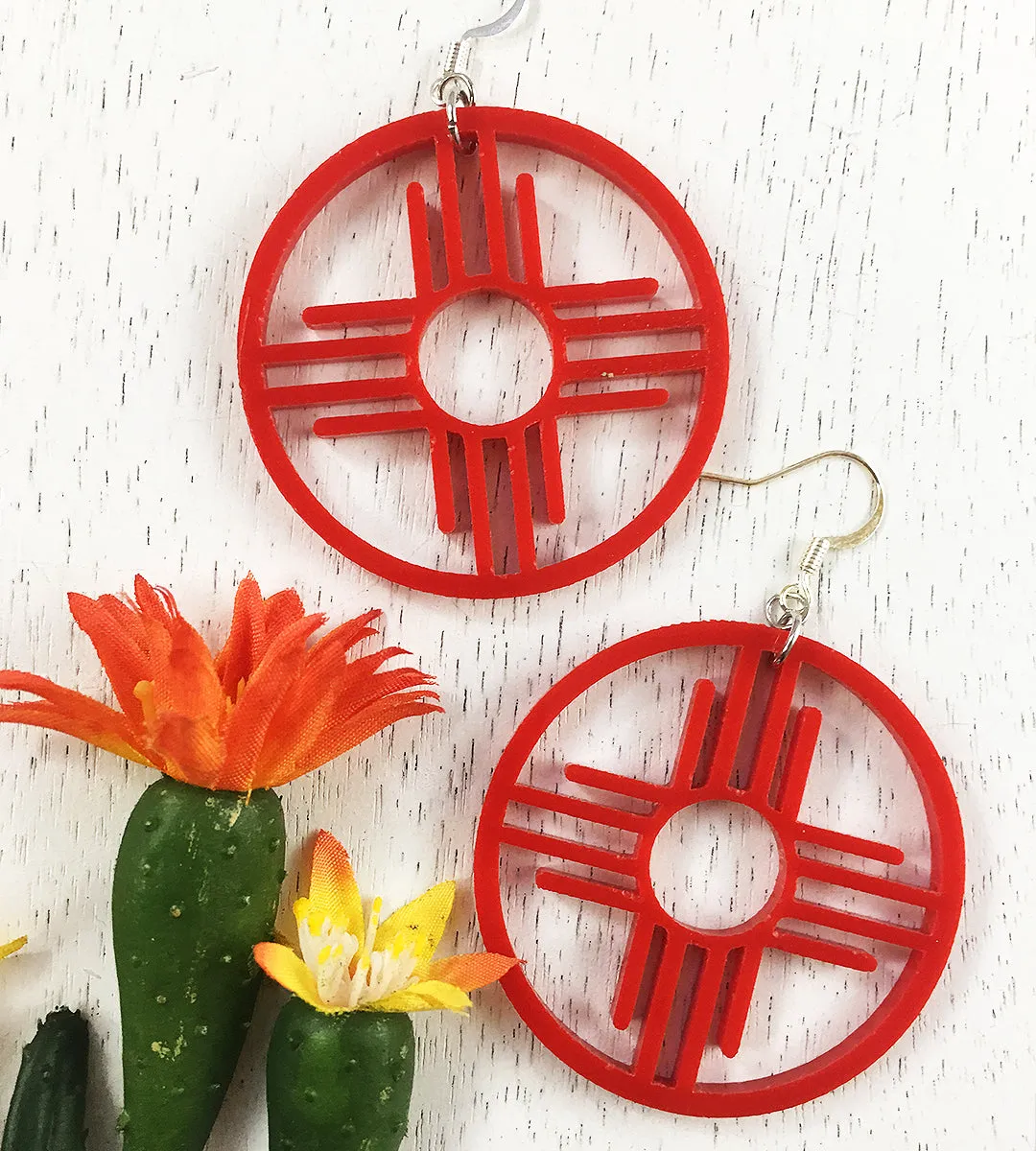 Zia Hoops Earrings 1.75 by Cultura Corazon